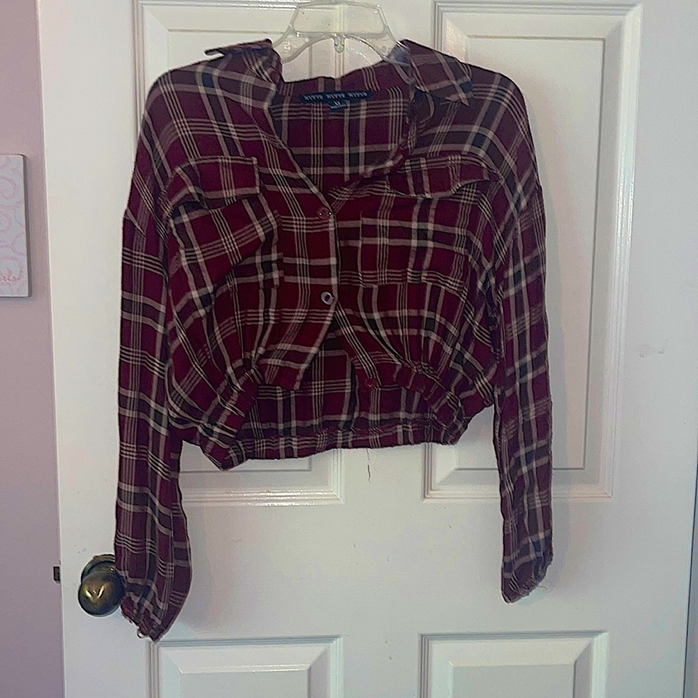 cropped flannel